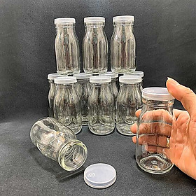 Mua Lọ đựng sữa chua 200ML (combo 12 lọ) mẫu Pudding Trụ Tròn Cao - Nắp nhựa – Hũ chưng yến thủy tinh - Hủ yaourt siêu trong