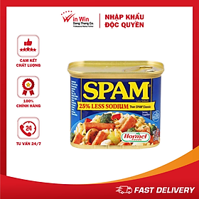 Thịt Hộp Hormel SPAM Giảm Mặn 340g (Mỹ)