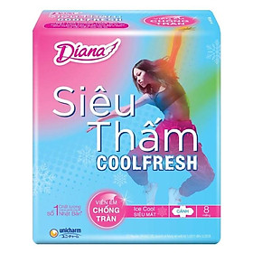 BVS DIANA siêu thấm CoolFresh siêu mỏng cánh 8 miếng - 3411970