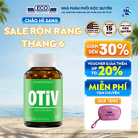 [Hộp 60v] Viên Uống Bổ Não OTIV Ecogreen Giảm Đau Đầu, Mất Ngủ, Tăng Trí Nhớ & Hoạt Huyết Não