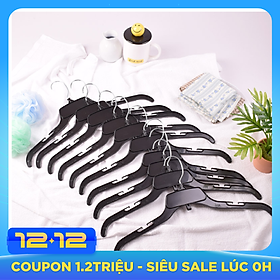 Combo 10 móc nhựa đen treo quần áo tiện dụng bền đẹp