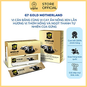 Cà Phê Hòa Tan G7 Gold Motherland Trung Nguyên - Hộp 14 Gói 18gr - Cà Phê Sữa Thơm Nồng, Ngọt Thanh Vị Gừng