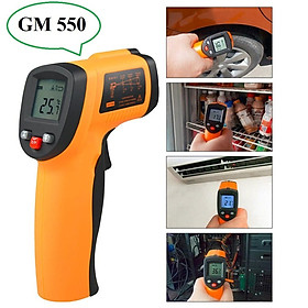 Máy đo nhiệt độ từ xa bằng laser GM550 vàng đen giá rẻ