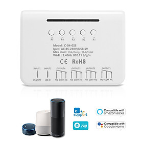 eWeLink Smart Wifi Switch 4 Gang Universal Wireless Light Switch 433MHz RF Remote Wifi Relay Equal to 4CH Pro R2 Ewelink