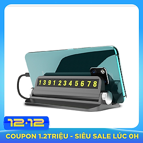 Bảng số điện thoại gắn taplo ô tô kiêm giá để điện thoại