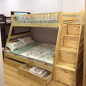 GIƯỜNG TẦNG XUẤT KHẨU gỗ thông,giường tầng gỗ tự nhiên cao cấp bền đẹp , giường tầng có hộp ngăn kéo