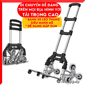 Xe Đẩy Hàng Leo Cầu Thang Tải 150kg Gấp Gọn - Xe Kéo Hàng Gấp Gọn Siêu Mạnh Mẽ