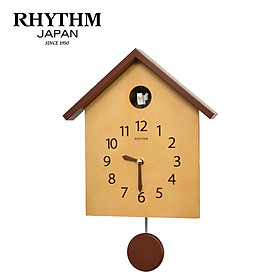 Đồng hồ Cuckoo Rhythm 4MJ441NC06 Kt 27.5 x 40.5 x 11.7cm, 990g. Vỏ gỗ dùng PIN.
