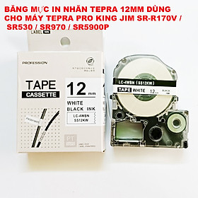 Mua BĂNG MỰC- BĂNG NHÃN IN TAPE 12MM-DÙNG CHO SR-R170V / SR530 / SR970 / SR5900P- HÀNG NHẬP KHẨU