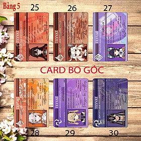 Ảnh card bo góc genshin impact kèm chữ ký 6 card / Thẻ card hình genshin impact