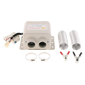 300W 12V/24V Dual Hole White Heater Warmer Defroster Demister W/ Mounting Accessories