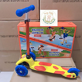Mua Xe Scooter Cao Cấp - Bánh Xe Đèn Led Phát Sáng Bé 2 tuổi đến 5 tuổi - Xe Trượt Scooter 3 Bánh Có Đèn Pediasure