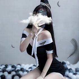 Váy ngủ sexy Cosplay hải quân đen