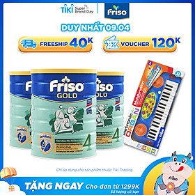 Bộ 3 lon Sữa Bột Friso Gold 4 Cho Trẻ Từ 2-4 Tuổi 1.5kg + Tặng Đàn Organ