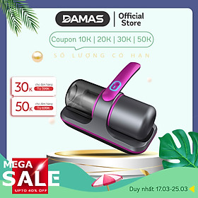Máy Hút Bụi Giường Nệm Cầm Tay Không Dây Diệt Khuẩn Bằng Tia Cực Tím DAMAS MY 017 - Hàng chính hãng - Xám tím