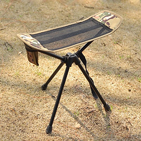 Folding Camping Stool Portable Folding Stool Collapsible Camp Stool Outdoor Slacker Chair for Travel Fishing Hiking Garden Beach, with Carry Bag
