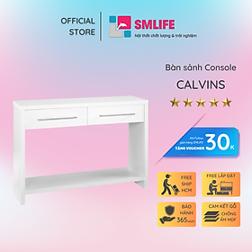 Bàn sảnh ra vào gỗ hiện đại SMLIFE Calvin | Gỗ MDF dày 17mm chống ẩm | D80xR60xC40cm