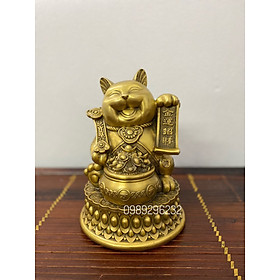 Mua Tượng mèo thần tài phong thuỷ bằng đồng