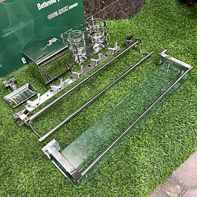 Bộ phụ kiện 6 món inox sus 304 cho nhà tắm cao cấp PIENO