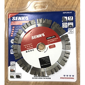 Senka 1 lưỡi cắt gạch đá, cắt bê tông, xẻ rãnh tường me cao dày senka đa năng turbo khía khô ướt 2in1
