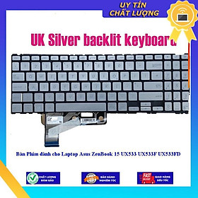 Bàn Phím dùng cho Laptop Asus ZenBook 15 UX533 UX533F UX533FD  - MÀU XANH - CÓ ĐÈN - Hàng Nhập Khẩu New Seal