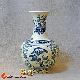 Mua Bình gốm dáng củ tỏi Phú Quý H35 - Gốm Chu Đậu