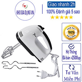 Mua Máy Đánh Trứng Cầm Tay 7 Tốc Độ Công Suất Cực Mạnh 180W Kèm 4 Que Trộn Inox