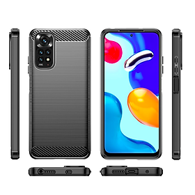 Ốp lưng chống sốc Vân Sợi Carbon cho Xiaomi Redmi Note 11/ Note 11s - Hàng nhập khẩu