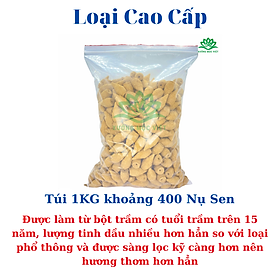 Mua Nhang Nụ Trầm Hương Sạch Nguyên Chất Tự Nhiên Xưởng Mộc Việt - 1 KG Nụ Sen/Nụ Tháp - 3 Phân Loại Trầm Hương Khói Ngược