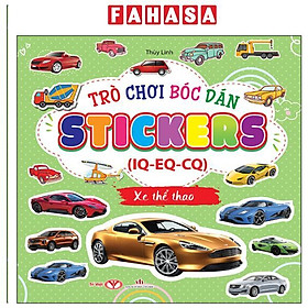 Sách - Trò Chơi Bóc Dán Sticker IQ-EQ-CQ - Xe Thể Thao