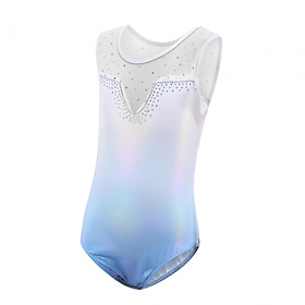 Girls Gymnastics Leotards Shiny Rhinestones Sparkling Athletic Clothes Costume
