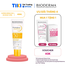 Kem chống nắng giảm bóng nhờn cho mọi loại da Photoderm Aquafluide SPF 50+ - 40ml [Không màu]