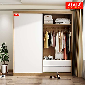 Tủ quần áo ALALA265 (1m8x2m) gỗ HMR chống nước - www.ALALA.vn - 0939.622220