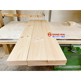 MS105] Tấm gỗ thông mặt rộng 14cm x dày 1,2cm x dài 1m2 + láng mịn 4 mặt