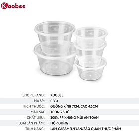 Mua Khuôn hộp làm caramen plan bánh da lợn có nắp size lớn KooBee - Hũ làm bánh flan LOẠI DÀY NHỰA AN TOÀN KHÔNG MÙI CB05