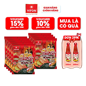 Thùng 18 gói Mì tôm chua cay Hoàng Đế/ Sườn heo nướng Bali VIFON Chất lượng xuất khẩu 100gr/gói