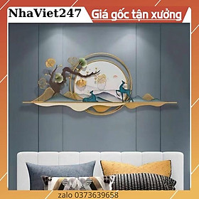 Mua Tranh sắt treo tường trang trí nhà cửa hoạ tiết thiên nhiên-Kt 147x67cm- mã 002- Decor tường đẹp giá rẻ quà tặng ý nghĩa