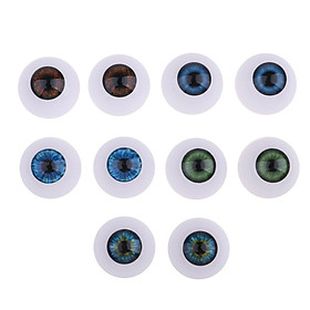 5 Pair Vivid Acrylic Eyeballs Eyes For Baby Doll BJD DIY Supplies 24mm