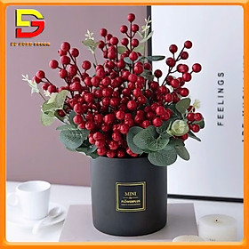 Mua Bình Hoa Hồng Nhung Lọ Hoa Đào Đông Cao 20cm Trang Trí Phòng Khách Bàn Ăn Bàn LÀm Việc DG-548