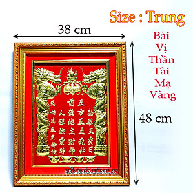 Mua Bài vị   Liễn thờ Thần Tài Thổ Địa mạ vàng