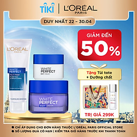 Bộ làm sạch và dưỡng sáng da L'Oreal Paris White Perfect