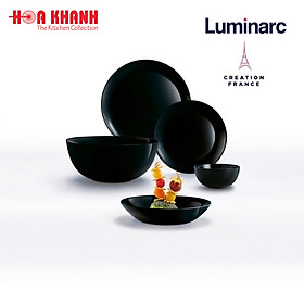 Mua Đĩa Thủy Tinh Oval Luminarc Diwali Đen 25x33cm cường lực  kháng vỡ - 1 đĩa - P0866