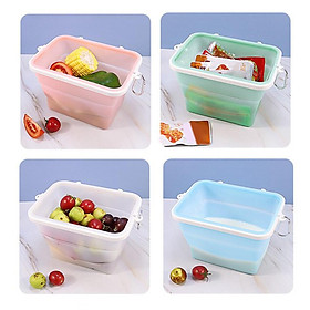 Food Storage Case Foldable Holder Silicone Fruits Bag for Fridge Bag Box Kitchen Organizer