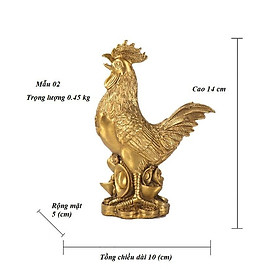 TƯỢNG GÀ TRỐNG BẰNG ĐỒNG NGUYÊN CHẤT