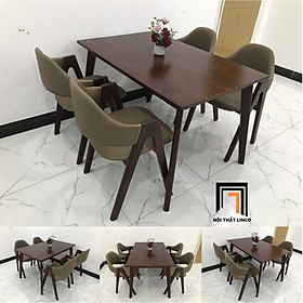 Mua Bộ bàn ăn 4 ghế dài 1m2 màu nâu đậm cho phòng bếp