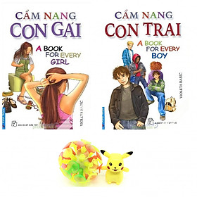 Combo Cẩm Nang Con Gái, Cẩm Nang Con Trai (tặng kèm bóng ném dính và gọt bút chì)