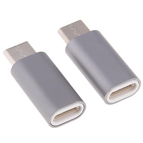 2Piece USB Type C Converter Adapter Charge Data Sync for iPhone