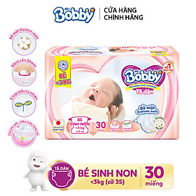 Tã dán Bobby cho trẻ sinh non dưới 3kg 30 miếng