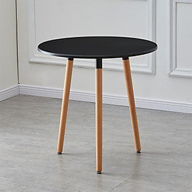 Mua Bàn ăn gỗ 60cm x 75cm decor phòng ăn gia đình - Bàn trà tròn ngồi coffee trang trí quán ăn  nhà hàng