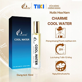 Nước Hoa Nam CHARME COOL WATER 10ml Lưu Hương Lâu Phóng Khoáng, Nam Tính_Nước Hoa Chính Hãng